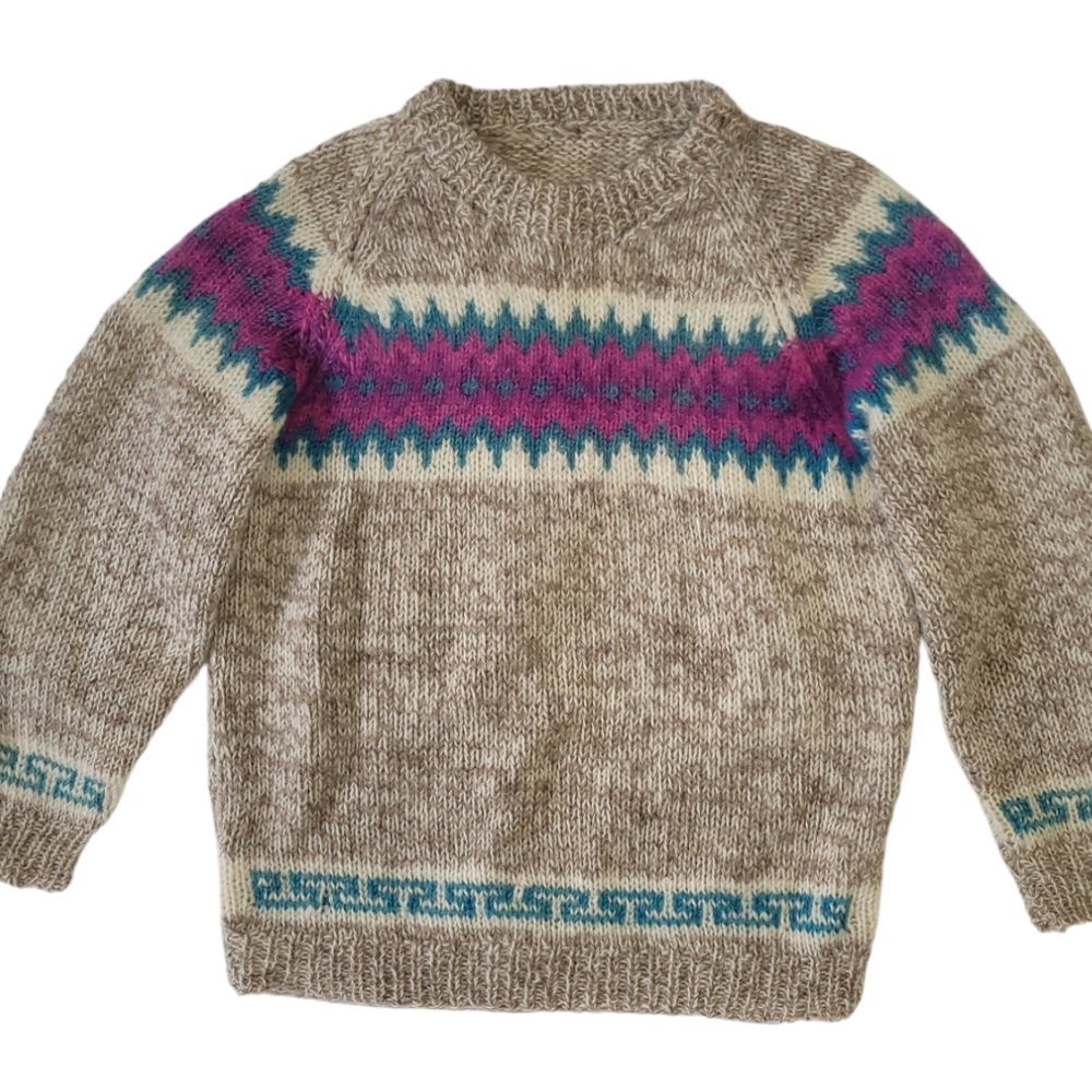 Unique Warm Wool Crewneck Sweater